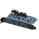 Orico USB 3.0 7 Ports (5 USB + 20pin) PCI-E Card (PVU3-5O2i)