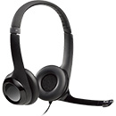 Logitech USB Headset H390 With enhanced digital audio and in-line control Black (981-000485)