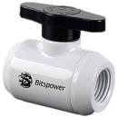 Bitspower Deluxe White Mini Valve With Black Handle (BP-MVV-DWBK)