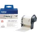 Brother DK-22212 62mm Continuous Film Label Roll Black Print on White