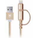 MICROPACK 2-IN-1 Charge & Sync Lightning Cable 1m Gold (I-201)