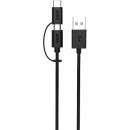 Prolink USB 2.0 A Plug to Micro USB 2.0 + USB C 2-in-1 Cable 1 m (PB496-0100)