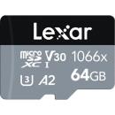 Lexar 64GB Professional 1066x UHS-I microSDXC Memory Card Silver Series (LMS1066064G-BNANG)