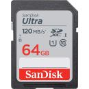 SanDisk 64GB Ultra SD Memory Card UHS-I 120MB/s Class 10 (SDSDUNB-064G-GN6IN)