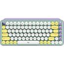 Logitech Pop Keys Daydream Wireless Mechanical Keyboard Violet/White/Yellow (Eng/Thai) (920-010815)