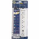 Joyous Power Strip 3 Outlets + 1 Switch+ 2 x USB 3 m White (JY313-2U)