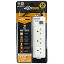 Joyous Power Strip 3 Outlets + 1 Switch 2 m White (JY312)