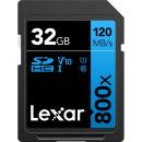 Lexar 32GB High-Performance 800x UHS-I SDHC Memory Card Blue Series (LSD0800032G)