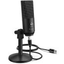 FIFINE K670B USB Microphone with Live Monitoring Jack for Mac and Windows Black