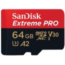 SanDisk 64GB Extreme Pro UHS-I microSDXC Memory Card with SD Adapter (SDSQXCU-064G-GN6MA)