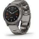 GARMIN Fenix 6 Sapphire Edition Multisport Fitness Smartwatch Titanium with Vented Titanium Bracelet