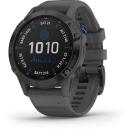 GARMIN Fenix 6 Pro Solar Multisport Solar Smartwatch Black with Slate Gray Band