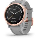 GARMIN Fenix 6S Sapphire Edition Multisport Fitness Smartwatch Rose Gold-tone with Powder Gray Band