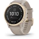 GARMIN Fenix 6S Pro Solar Multisport Solar Smartwatch Light Gold with Shale Gray Band