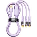 S-GEAR 3-in-1 USB-A to Lightning+USB-C+Micro USB Cable 1.5m Purple (CAB-CA003-3IN1-1.5M-PP#)