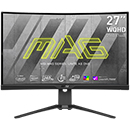 MSI 27" MAG 275CQRXF Rapid VA Curved Monitor 2560x1440 240Hz 1ms HDMI DP USB-C Adaptive sync