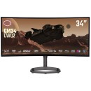 Cooler Master 34" CMI-GM34-CWQ2 VA Curved Monitor 2560x1440 165Hz 0.5ms HDMI DP USB-C FreeSync (US Cord)