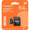 ADATA 64GB Premier Pro MicroSDXC Memory Card A2 Class 10 with SD Adapter (DX64GUI3V30SA)